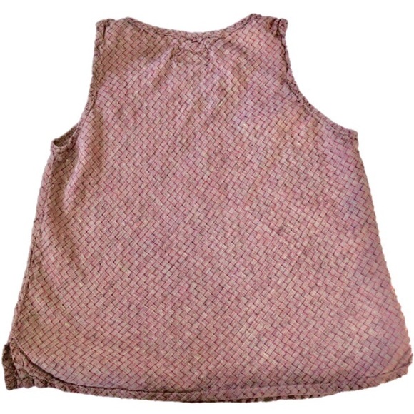 RED Flax 100% Linen Textured Weave Tank Top Size Small EUC - Picture 6 of 8